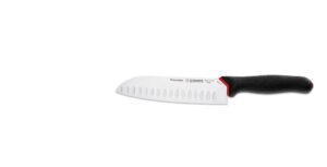 Giesser “Primeline” Santoku Knife Scalloped Edge, 18cm Black Handle (218269wwl 18)