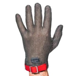 Chain Mesh Hand Glove, Euroflex, Red M (sold as 1 glove not pair)
