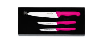 Giesser 3 piece kitchen knife set -Pink handle (9851 PI)