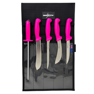 All purpose knife package Pink handle  6 pc